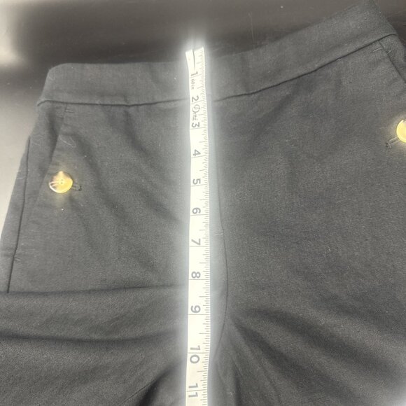 J Crew Womens Black Linen Blend Ankle Straight Leg Pants Sz 00 NEW - Picture 9 of 11